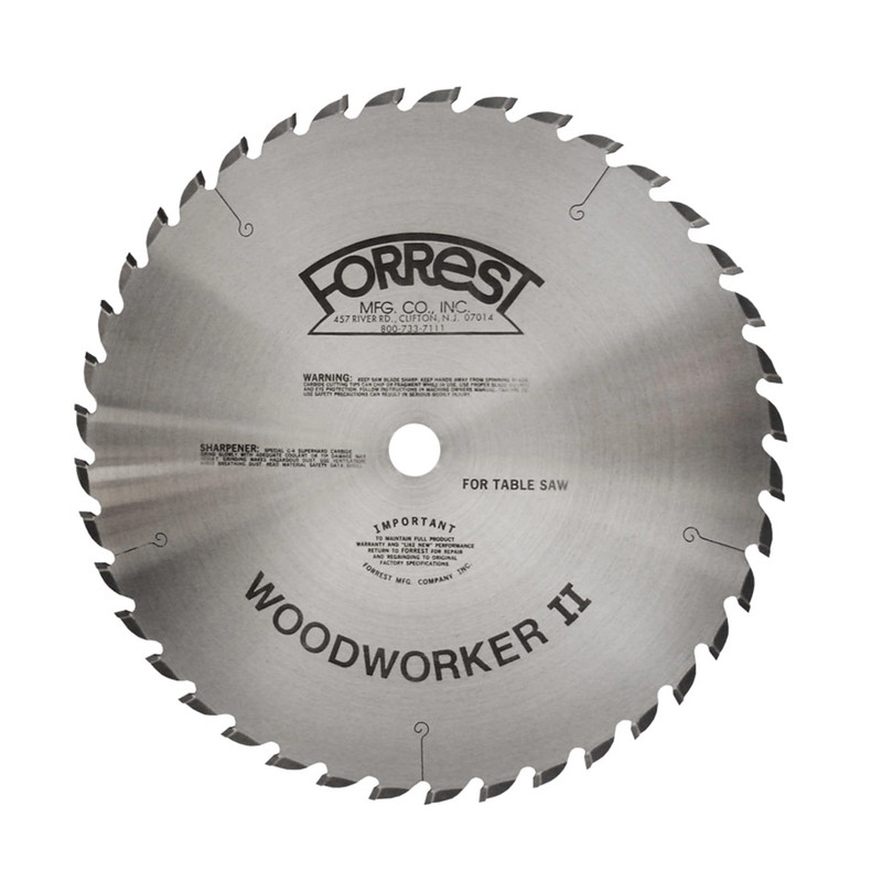 WW14407145 Woodworker II Saw Blade, 14"x 40T, .145" Kerf x 1" Bore, ATB